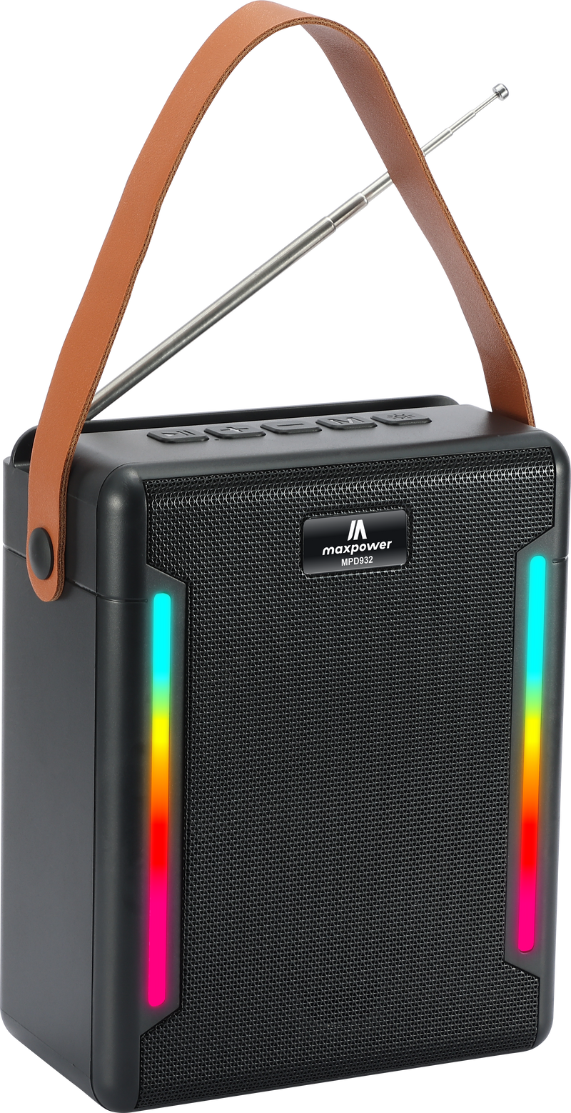MPD932-SOLAR BEAT - MaxPower Bluetooth speaker Dual Charging option- Solar charging & Type C charging option-