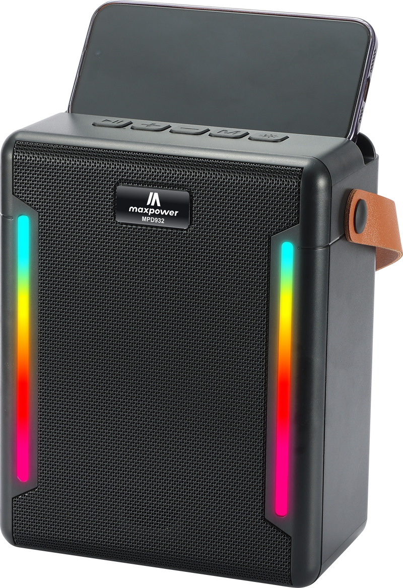 MPD932-SOLAR BEAT - MaxPower Bluetooth speaker Dual Charging option- Solar charging & Type C charging option-