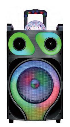 MPD1019B MaxPower 10" Karaoke Bluetooth speaker with dancing disco ball