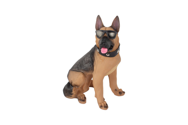 MD5671- German Sheperd style Portable speakers with glasses & collar