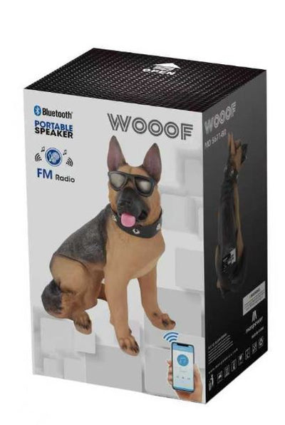 MD5671- German Sheperd style Portable speakers with glasses