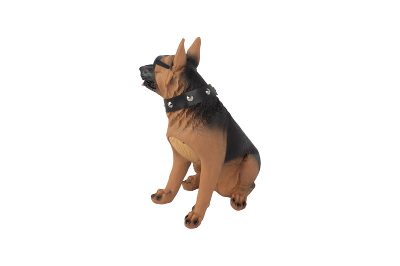 MD5671- German Sheperd style Portable speakers with glasses & collar