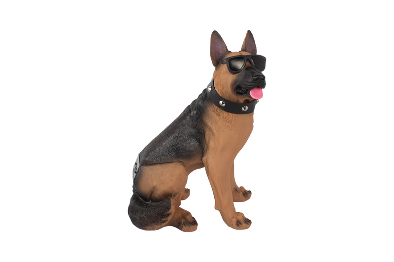 MD5671- German Sheperd style Portable speakers with glasses & collar