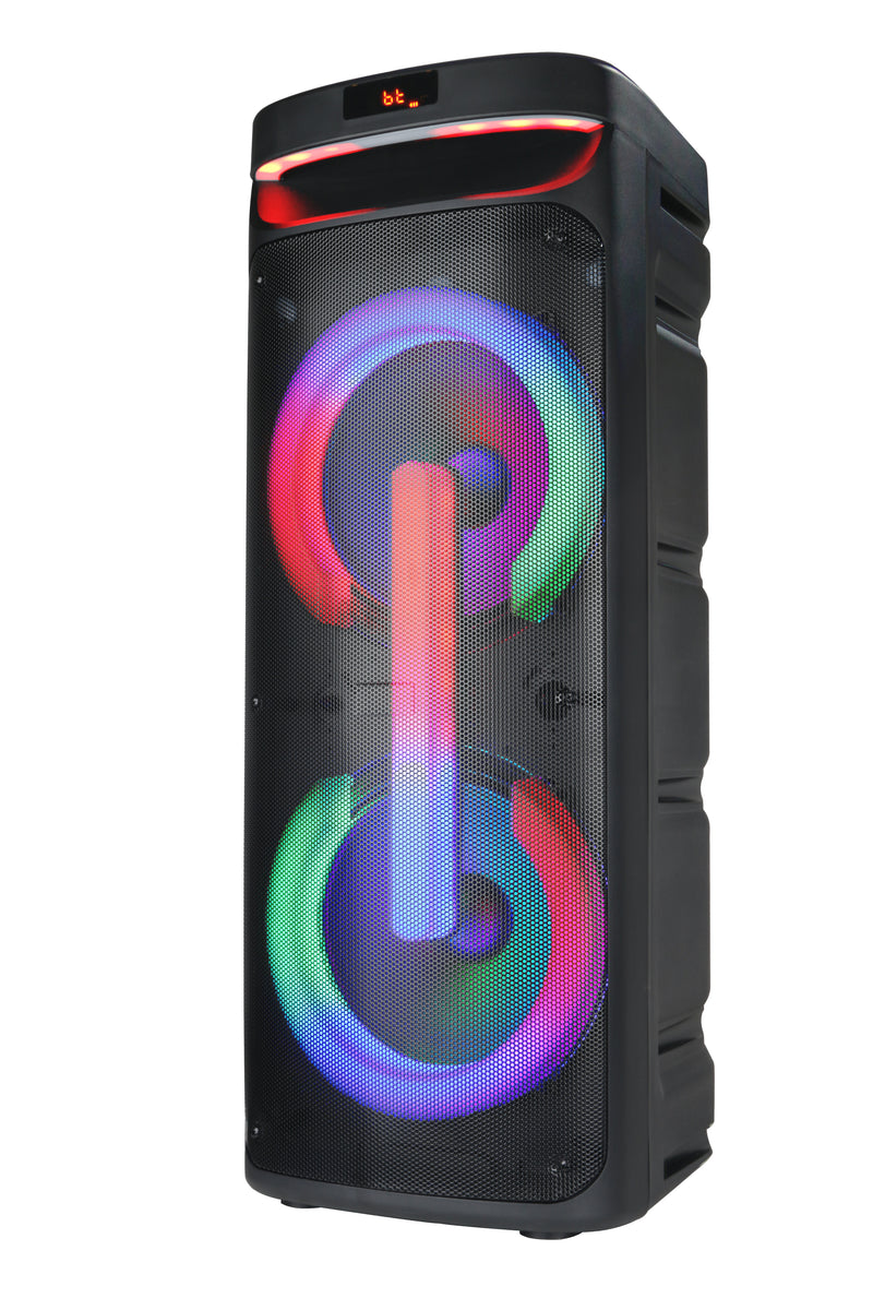 Max Power DJ Speaker - MPD1010B-PARTY BOX Portable Sound System -Bluetooth Multi LED Light Speaker Set Perfect for Indoor and Outdoor - PA Speaker System with Microphone