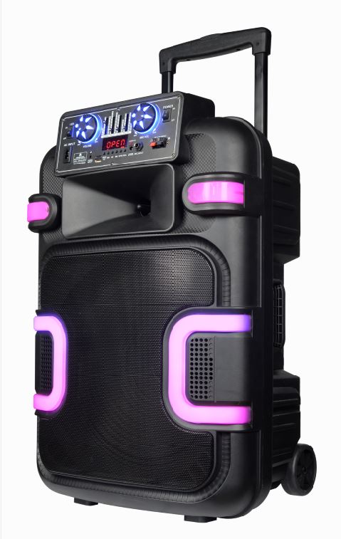 MPD1050 - 15" Woofer karaoke trolley Bluetooth speaker with DJ stand combo