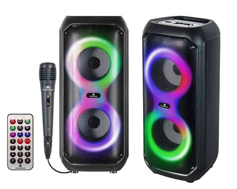 MPD425-GROOVE 4" X 2 Bluetooth Speaker with mic & different LED light modes