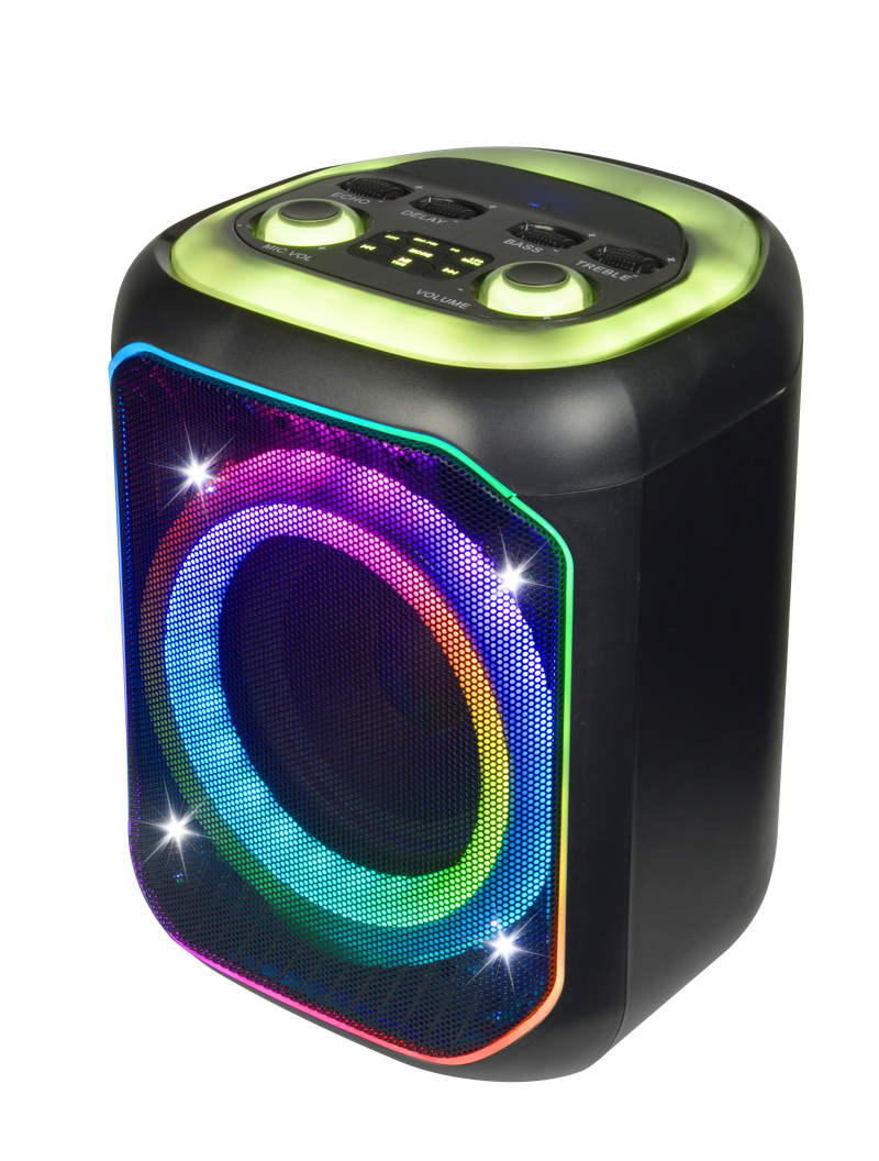 MPD495-LUMI BLAST Heavy Duty karaoke Bluetooth speaker different LED light modes