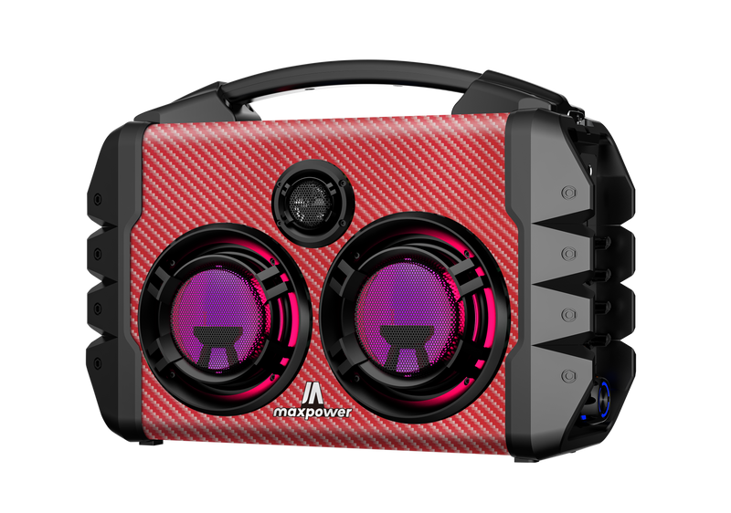 MPD578-PartyBox Portable Bluetooth Karaoke speaker 5” x 2 Woofer with 2.5” tweeter- Heavy Duty