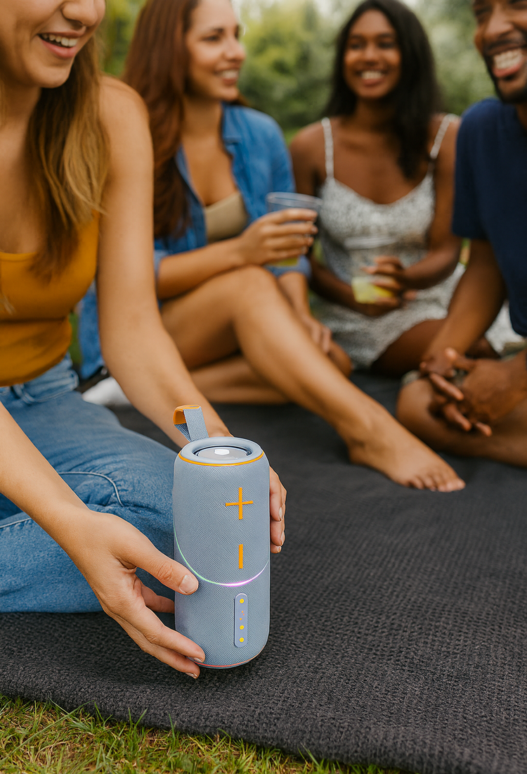 MPD672-PULSE XTREME Portable Bluetooth heavy duty speaker deep bass & different LED light modes