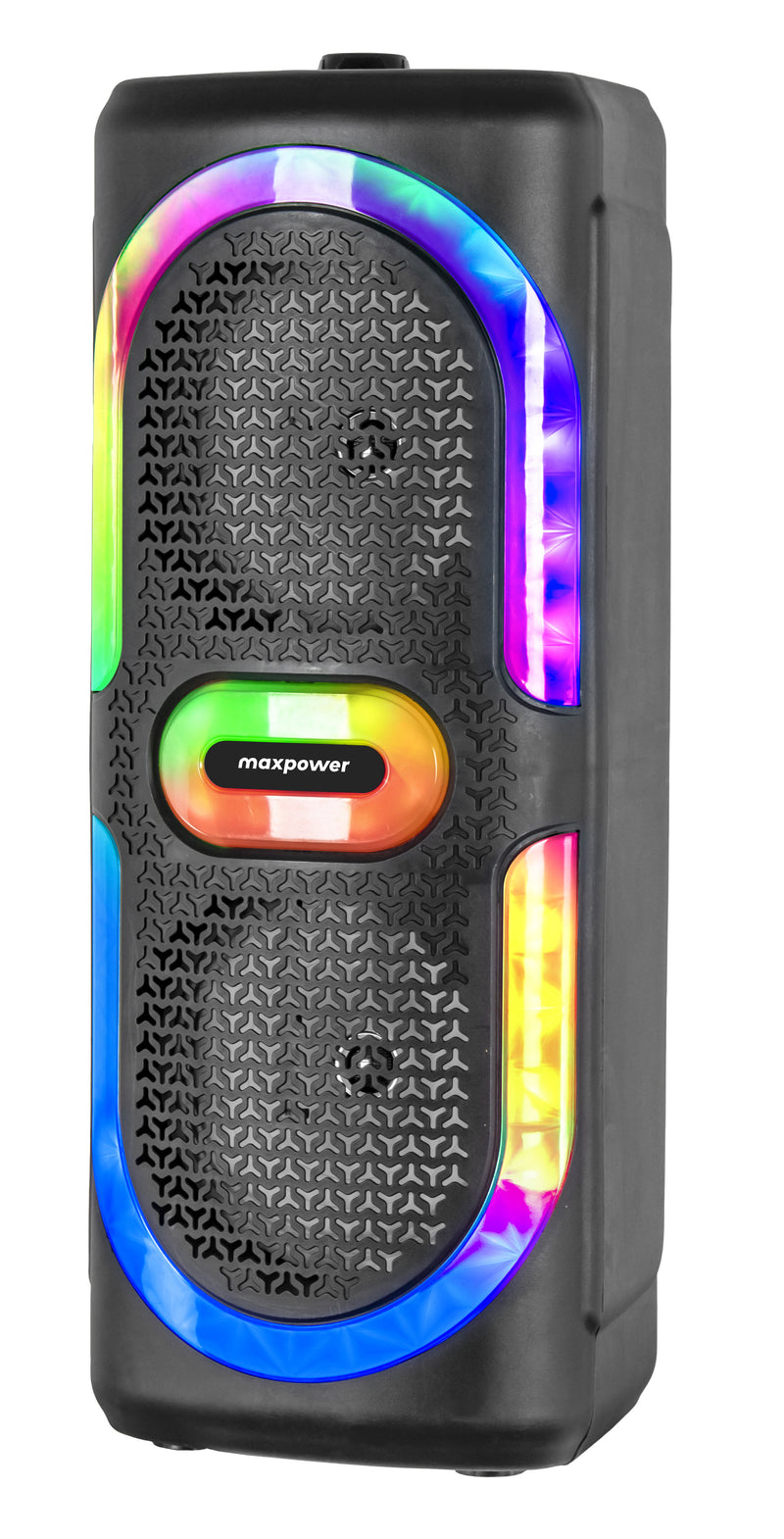 MPD6D- MaxPower 6.5" x 2 wooofers karaoke Bluetooth speaker with mic & different LED light modes