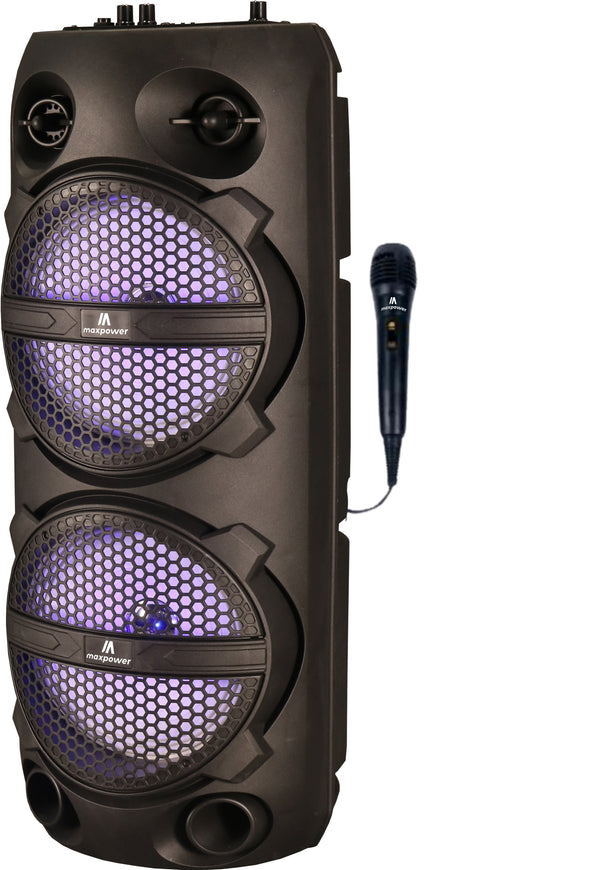 MPD816-GAMETIME 8" X 2 Woofers karaoke Bluetooth speaker with mic