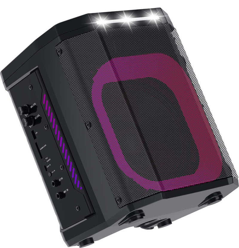 MPD821XB MaxPower heavy duty 8" Woofer with tilt function and one wireless mic