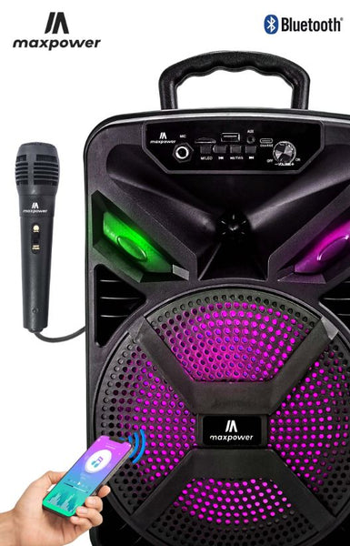 MaxPower MPD829 Karaoke Bluetooth speaker with 8
