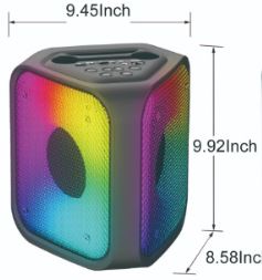 MPD1406-GLOW X1 Portable 4" Dual-Sided Bluetooth Speaker with Dynamic LED Light Modes