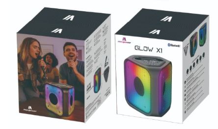 MPD1406-GLOW X1 Portable 4" Dual-Sided Bluetooth Speaker with Dynamic LED Light Modes