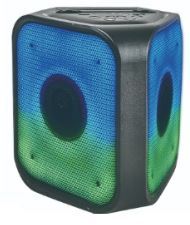 MPD1406-GLOW X1 Portable 4" Dual-Sided Bluetooth Speaker with Dynamic LED Light Modes