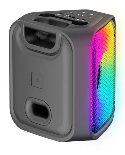 MPD1406-GLOW X1 Portable 4" Dual-Sided Bluetooth Speaker with Dynamic LED Light Modes