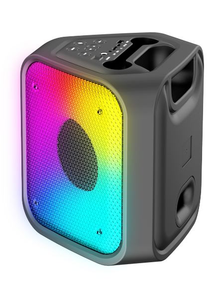 MPD1406-GLOW X1 Portable 4" Dual-Sided Bluetooth Speaker with Dynamic LED Light Modes