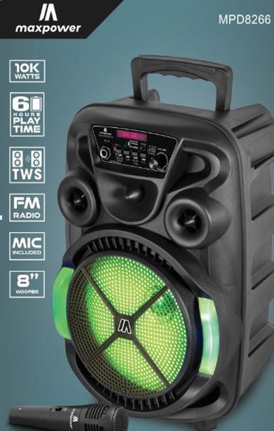 MPD8266-ENCORE 8 Woofer karaoke Bluetooth speaker with mic