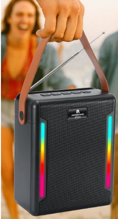 MPD932-SOLAR BEAT - MaxPower Bluetooth speaker Dual Charging option- Solar charging & Type C charging option-