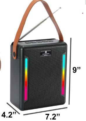MPD932-SOLAR BEAT - MaxPower Bluetooth speaker Dual Charging option- Solar charging & Type C charging option-