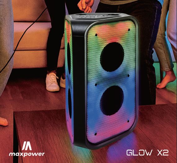 MPD4206-GLOW X2 Dual Sided Bluetooth Karaoke speaker with different LED light modes