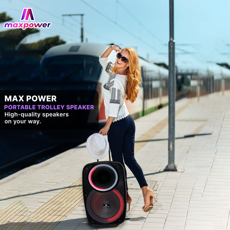 Max Power PA Speaker – MPD816 Indoor & Outdoor Bluetooth Speaker - Portable  Speaker System with Microphone & Remote Control