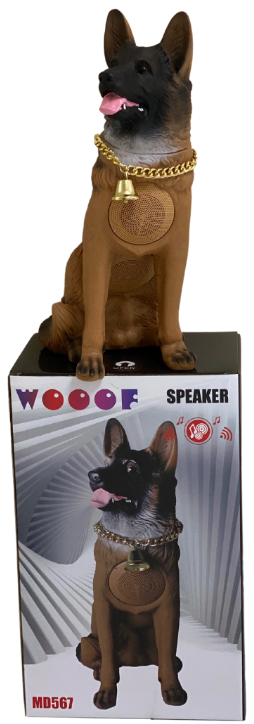 MD567 PORTABLE GERMAN SHEPARD STYLE PORTABLE DOG SPEAKER BIG SIZE SPEAKER