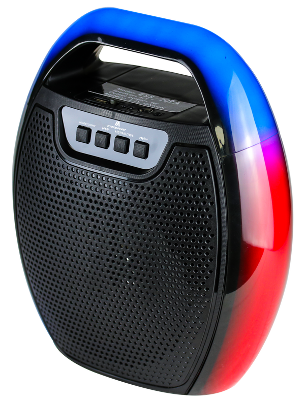 MPD659-HYPNOTIC 6.5” Portable Speaker with 7 different modes of LED Light & Mic
